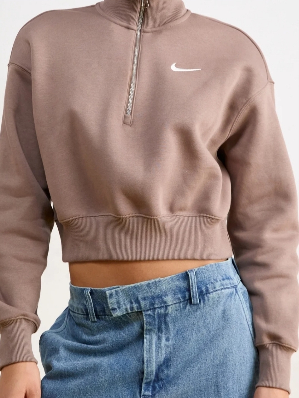Nike Sportswear Phoenix FleeceWomen's 1/4-Zip Cropped Sweatshirt Medium